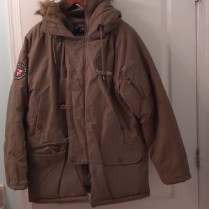 US Polo Assn Men's M Puffer Green Coat